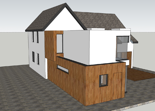 Modern house extension, Nelson, Lancashire