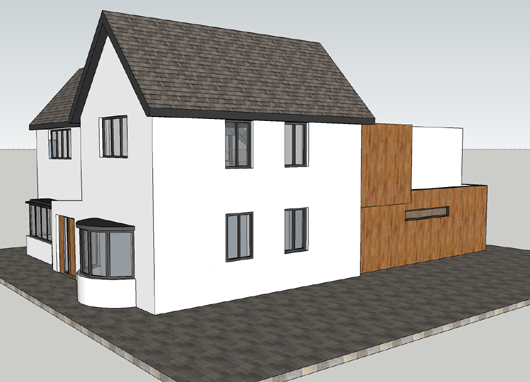 Modern house extension, Nelson, Lancashire