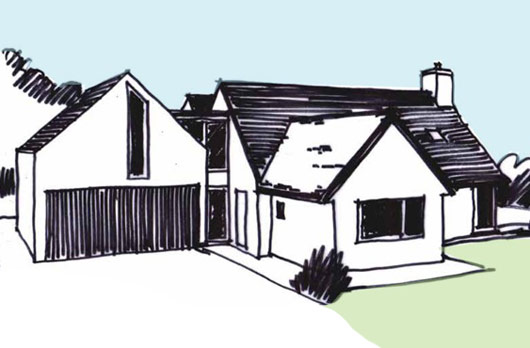 Remodelling and extension of bungalow within a conservation area, Thorner, West Yorkshire