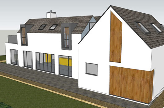 Remodelling and extension of bungalow within a conservation area, Thorner, West Yorkshire